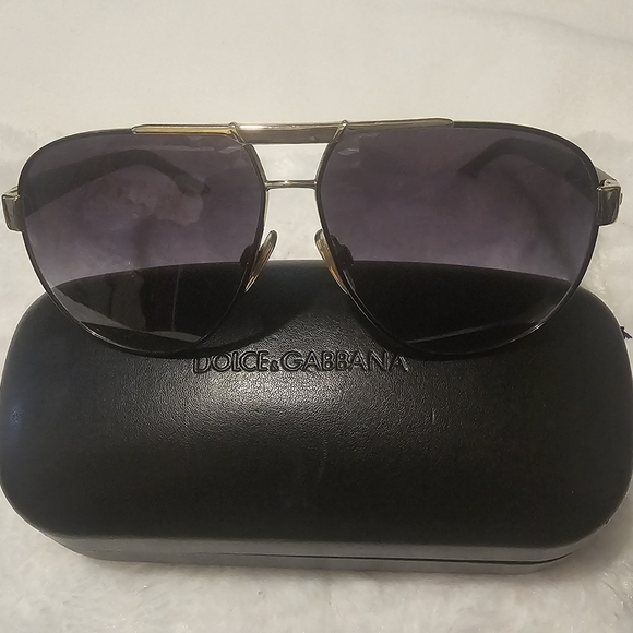 Dolce & Gabbana DG 2099 Aviator Sunglasses With Case - Picture 2 of 9